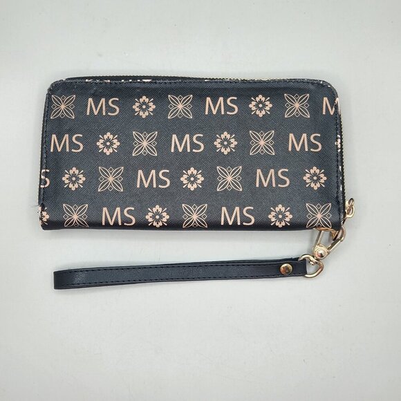 Bradford Exchange Just My Style Wristlet Wallet MS Initials Brown Purse - Picture 2 of 6